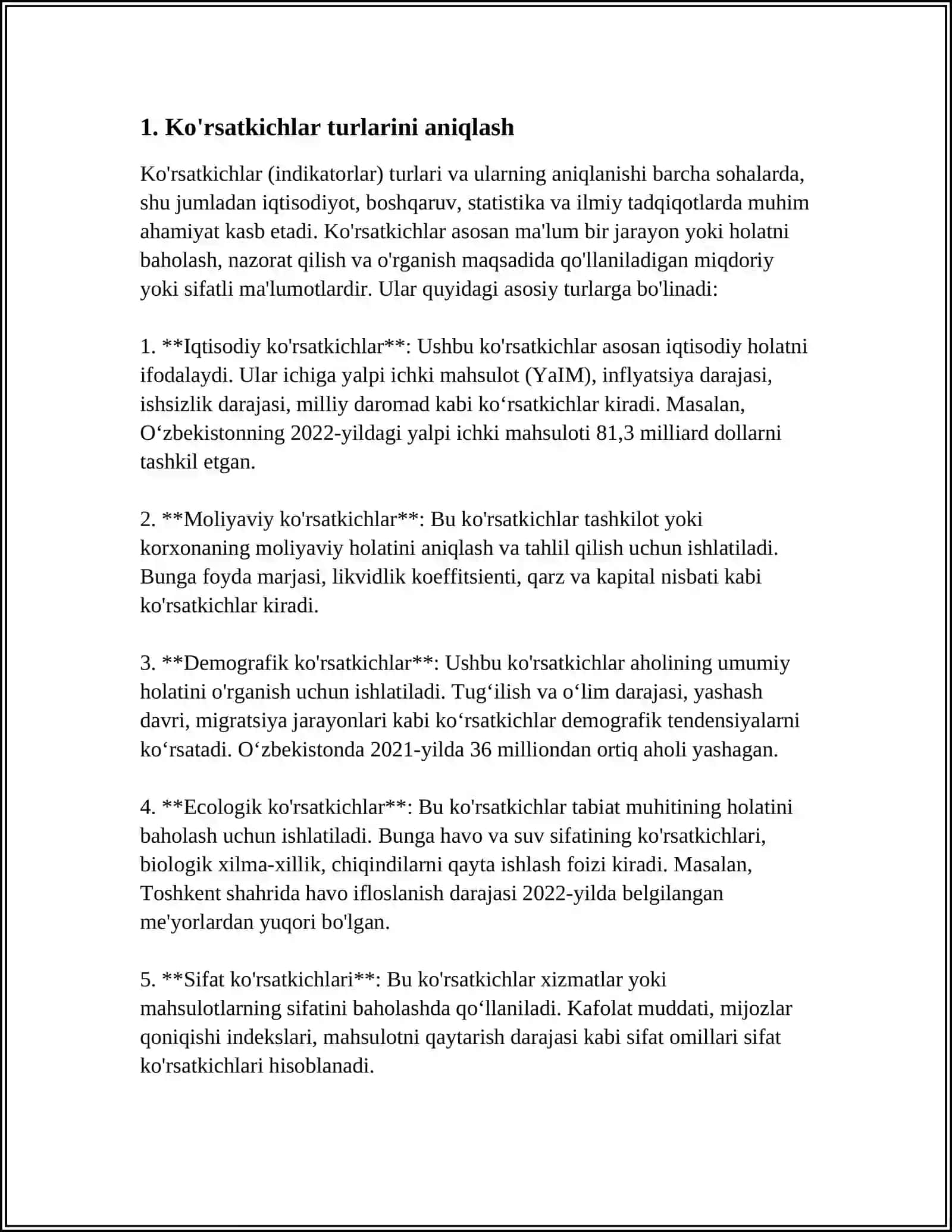 KOʻRSATKICHLAR BILAN ISHLASH TEXNALOGIYALARI 3