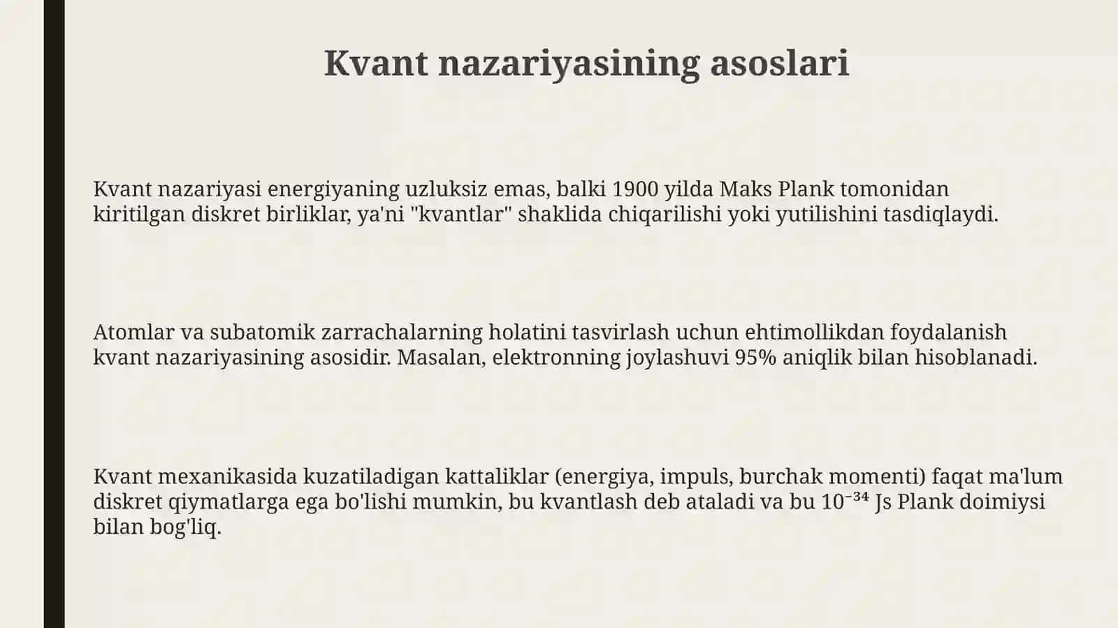 Kvant nazariyasi 3