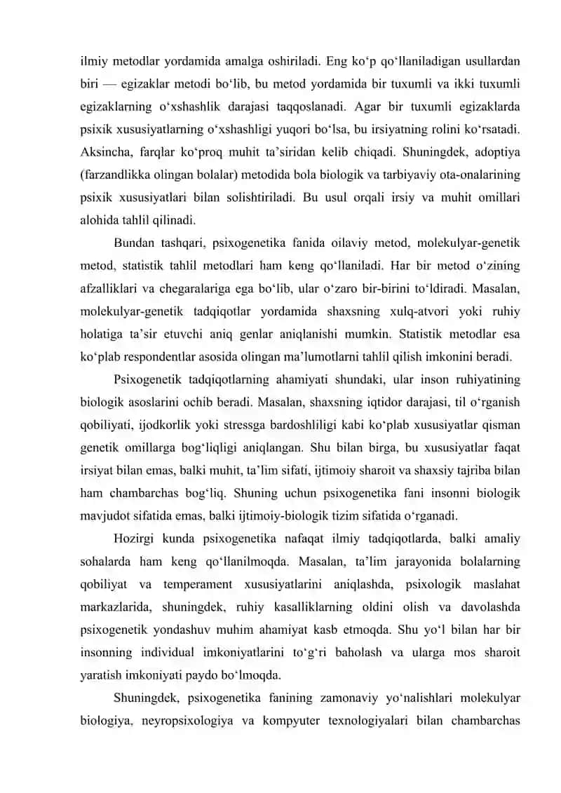 Psixogenetikaning asosiy metodlari 3