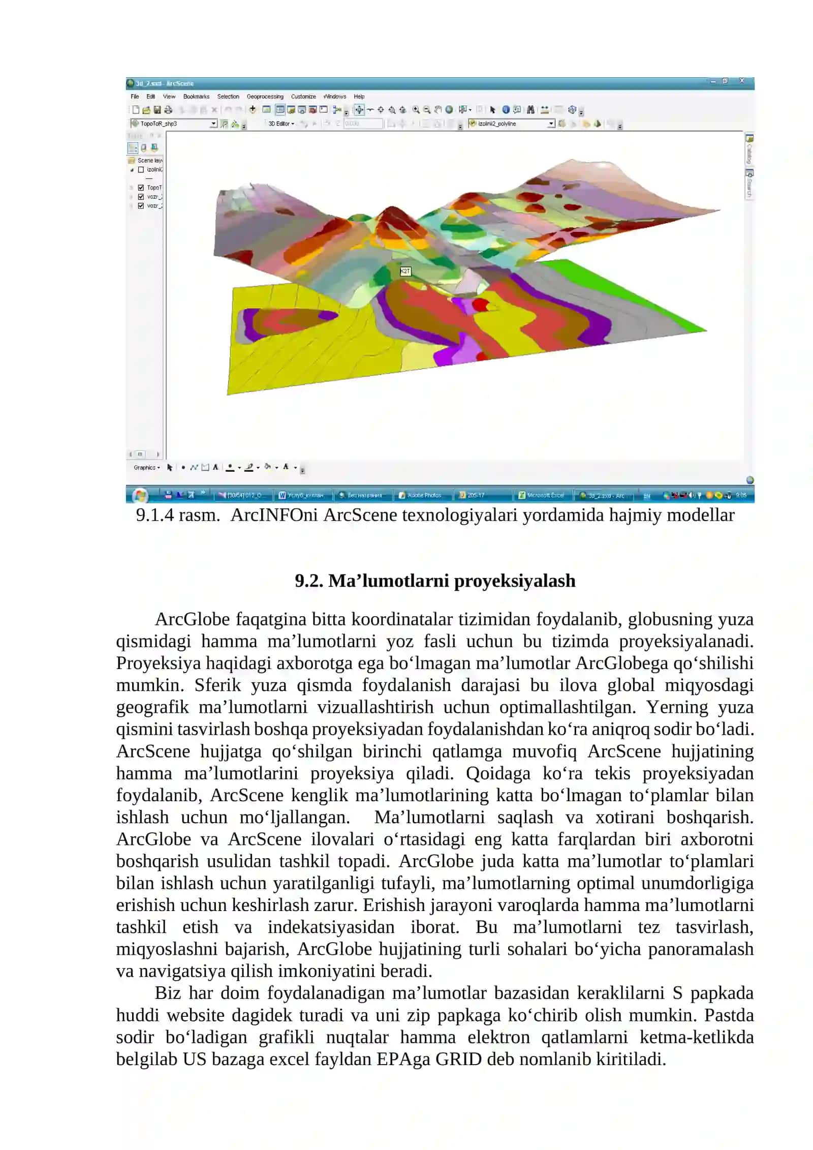 Arcinfoni Arcscene texnologiyalari yordamida hajmiy modellash maruza 3