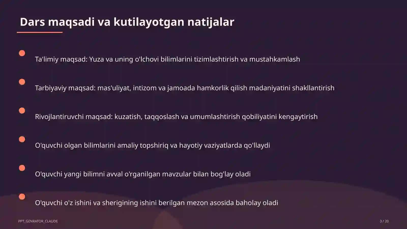 Yuza va uning o'lchovi (3-sinf) 3