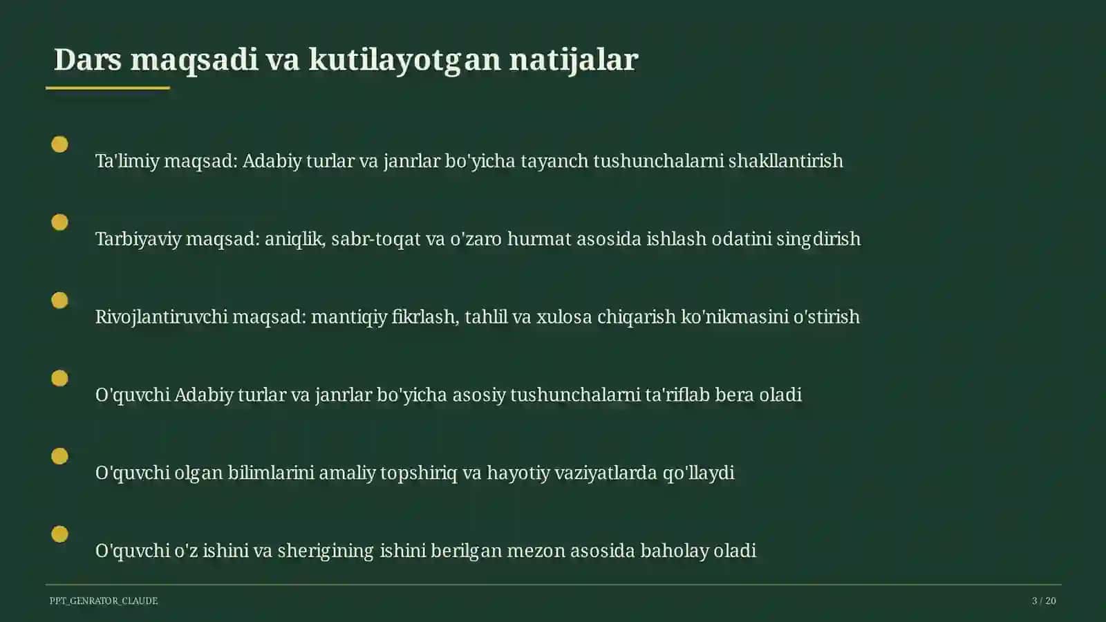 Adabiy turlar va janrlar (10-sinf) 3