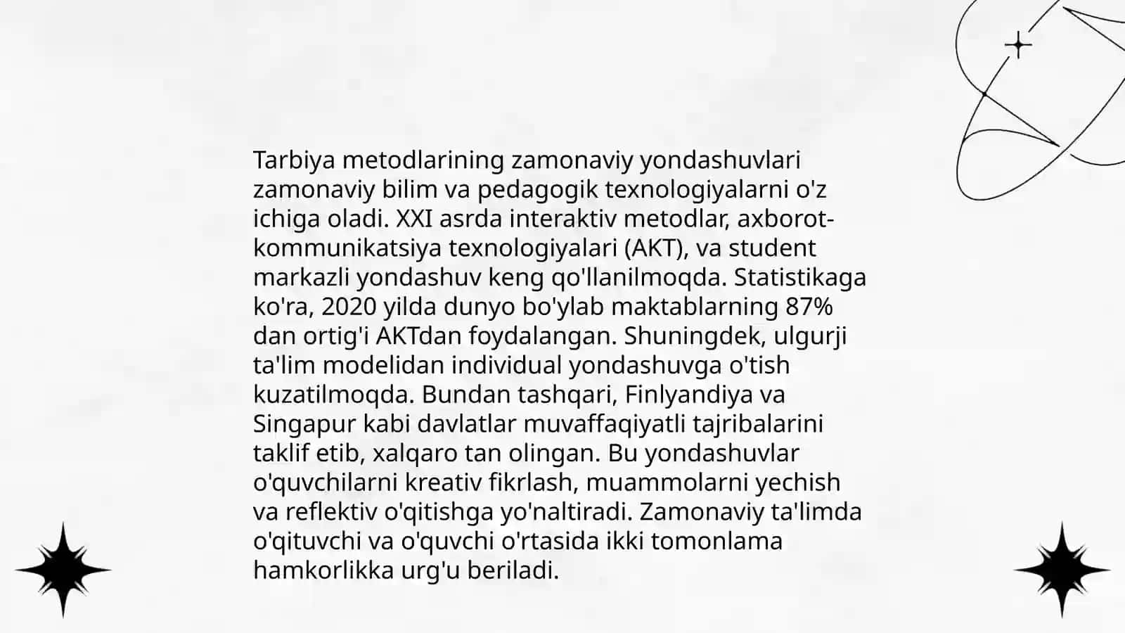 Zamonaviy pedagogikada tarbiya metodlari va shakllari 3