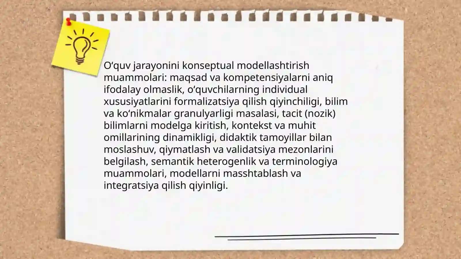 Oʻquv jarayonini modellashtirish muammolari 3