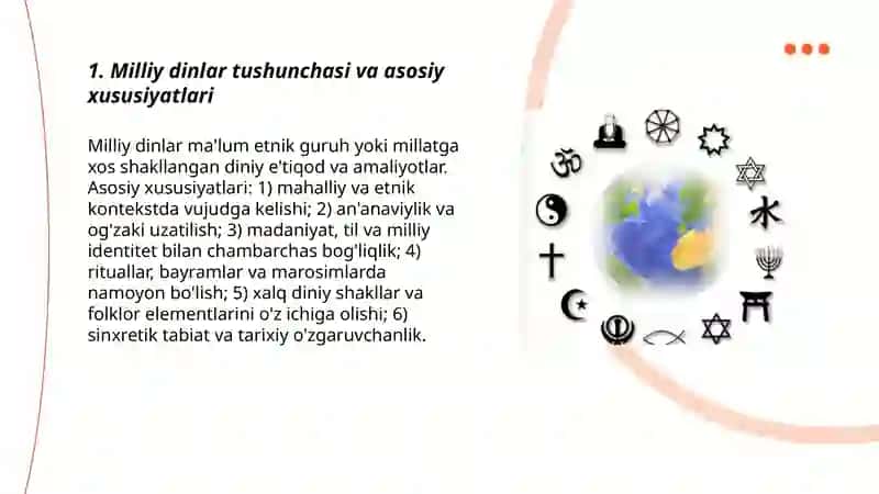 Milliy dinlar 3