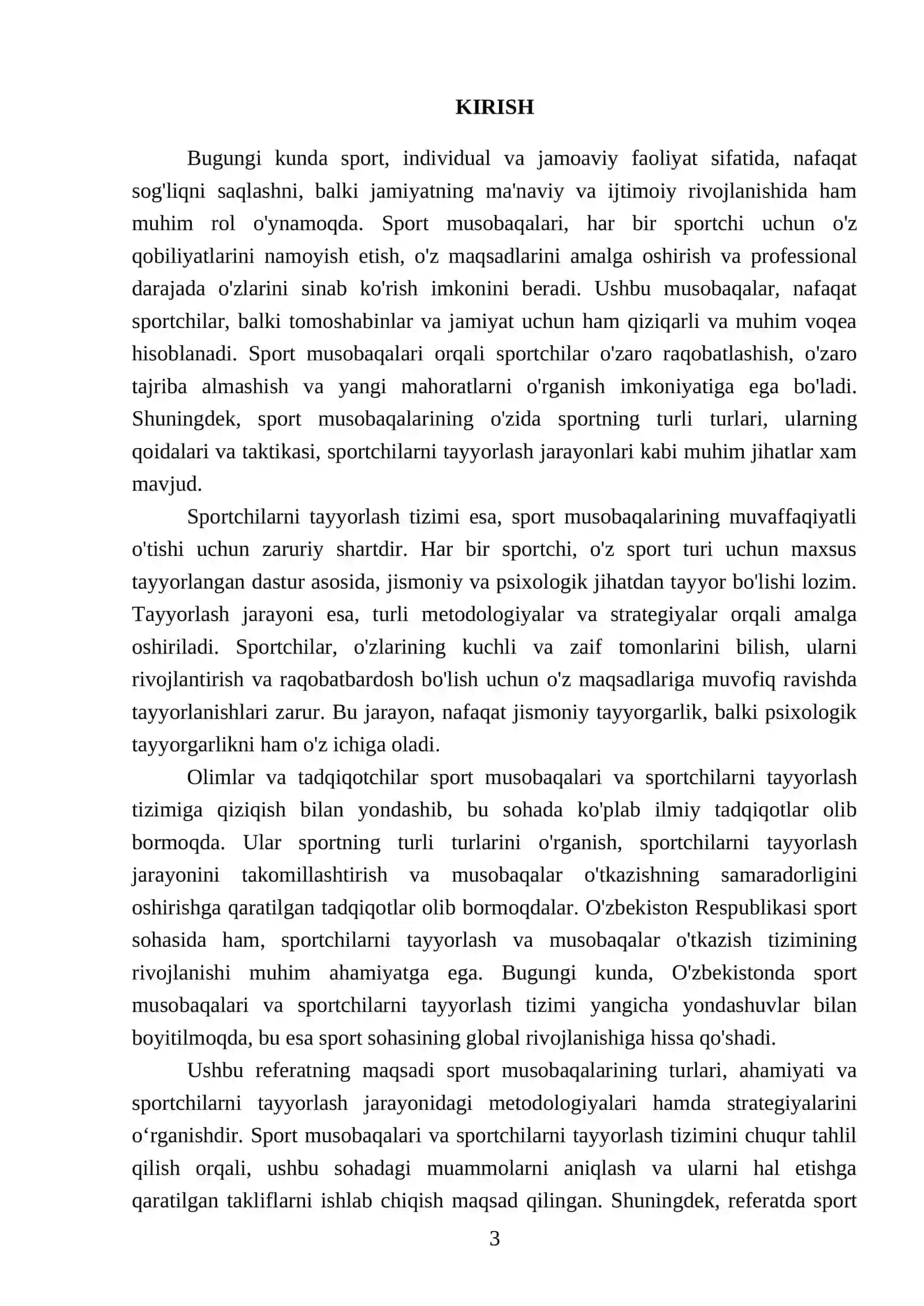 Sport musobaqalari va sportchilarni tayyorlash tizimi 3