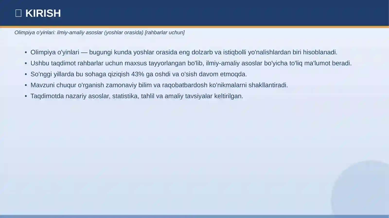 Olimpiya O'yinlari: Ilmiy-amaliy asoslar 3