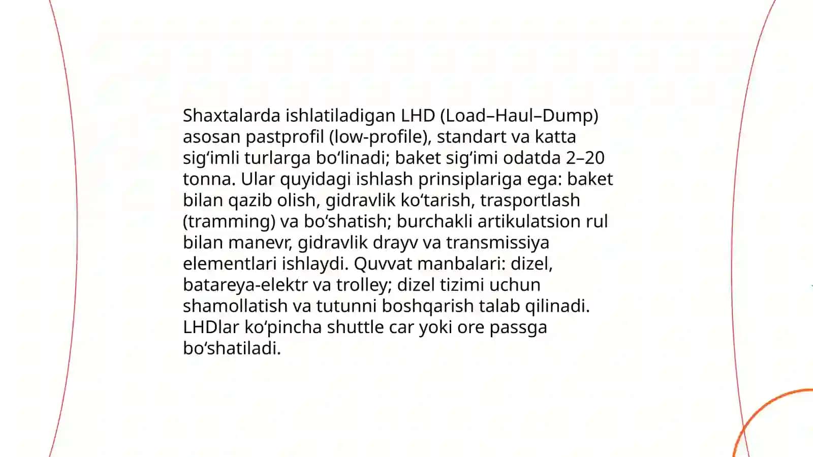Shaxtalarda ishlatiladigan qazib olish yuklash mashina va majmuolar 3