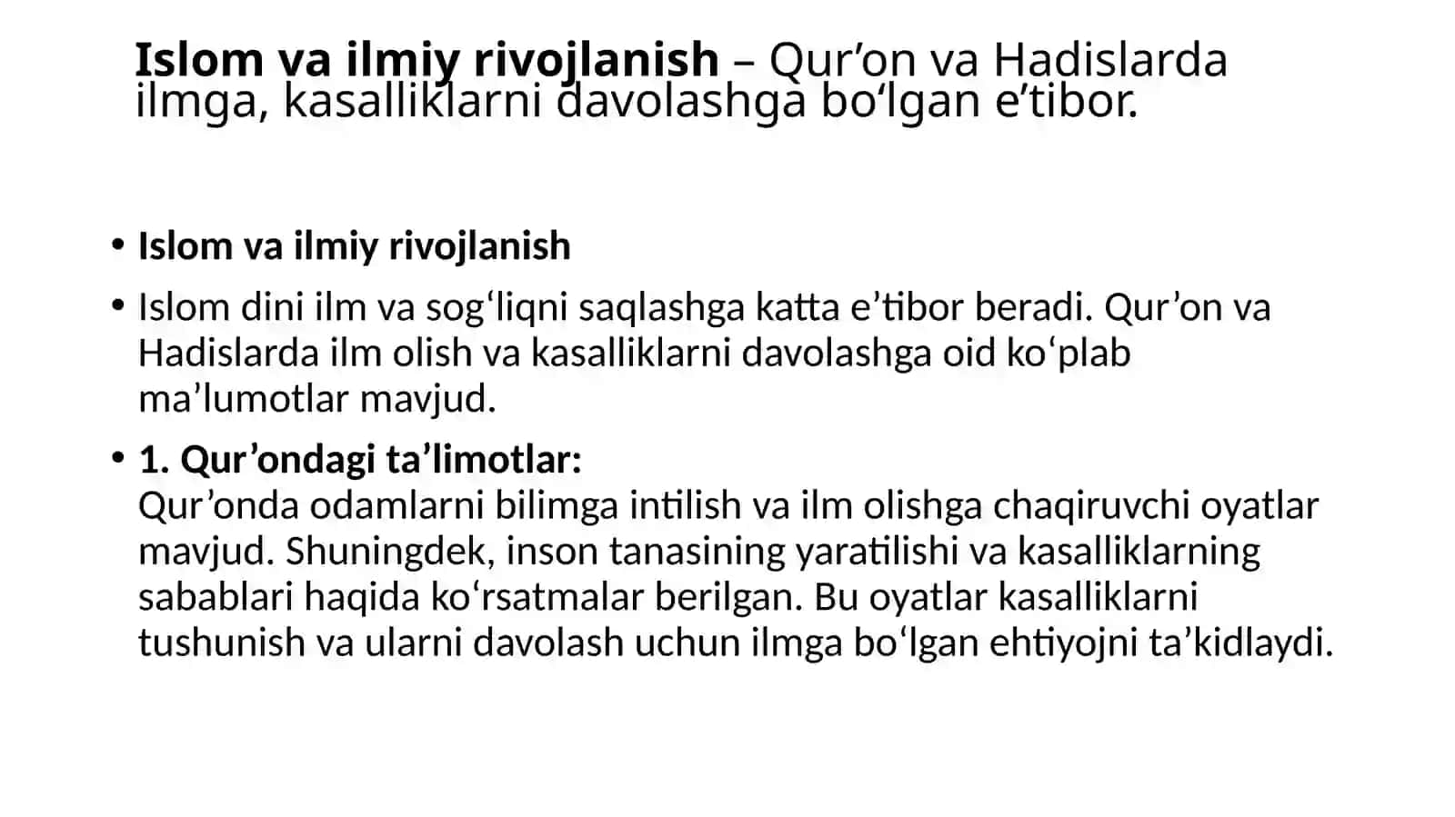Islomdatibbiyotrivoji.Ar-Roziyvauningtibbiyotilmigaqo'shganhissasi 3