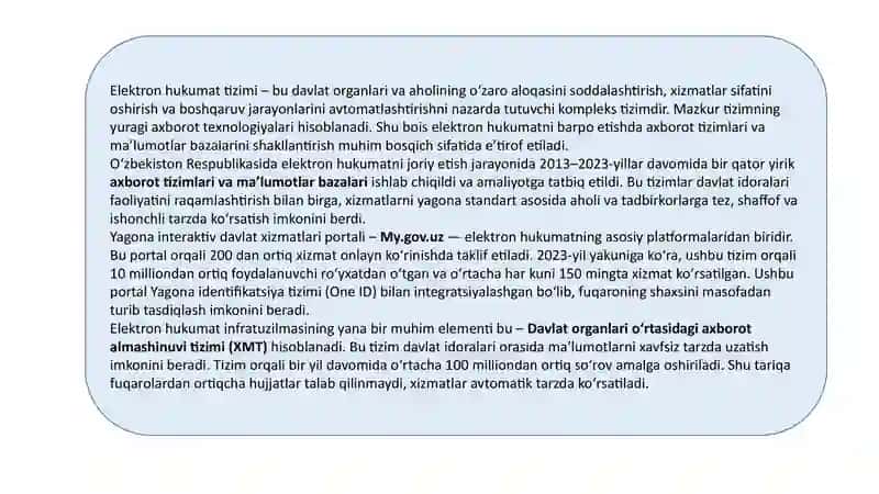 Elektron Hukumat va Axborot Tizimlari 3