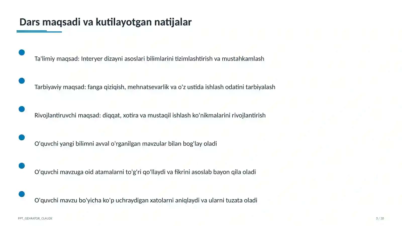 Interyer dizayni asoslari (8-sinf) 3