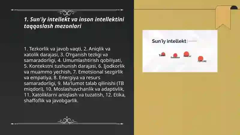 Sun'iy intellekt va inson intellektini taqqoslash mezonlari 3