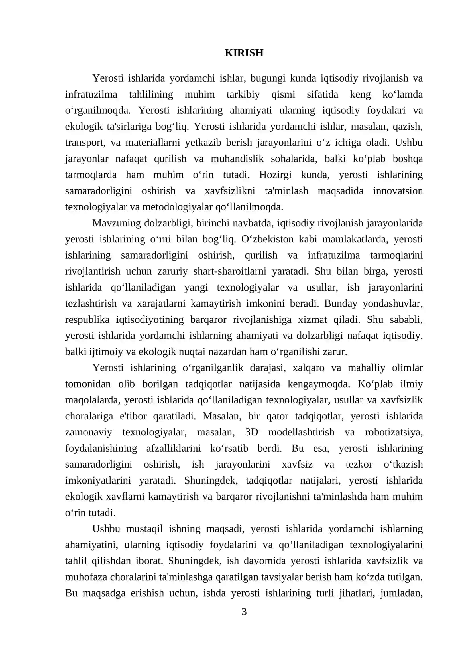Yerosti ishlarida yordamchi ishlar 3