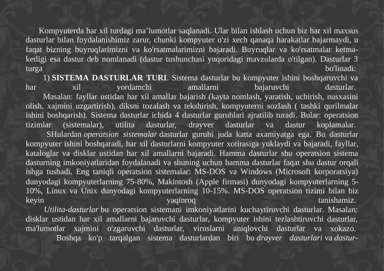 UTILITA DASTURLARI 3
