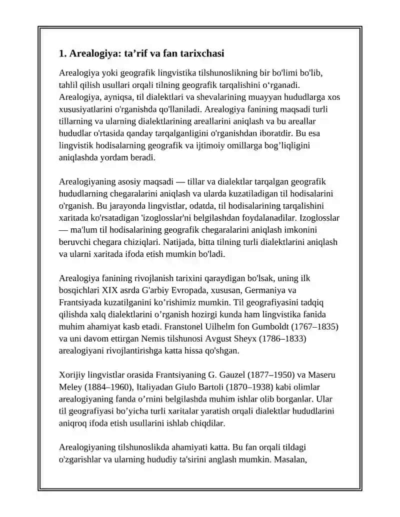 Arealogiya 3