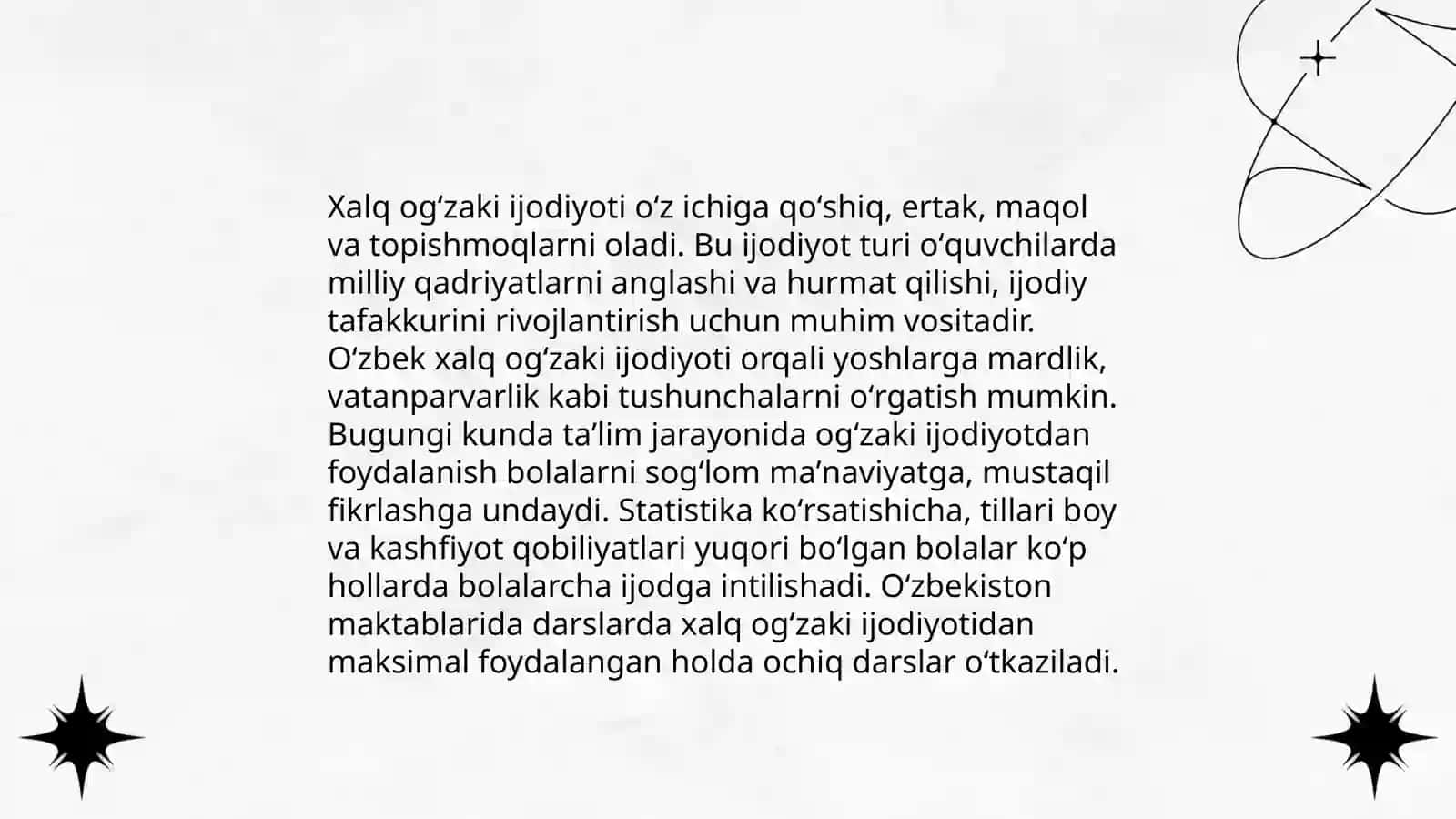 Akademik litseylarda xalq ogʻzaki ijodi fanining oʻqitilishidagi oʻziga xos tamoyillari 3
