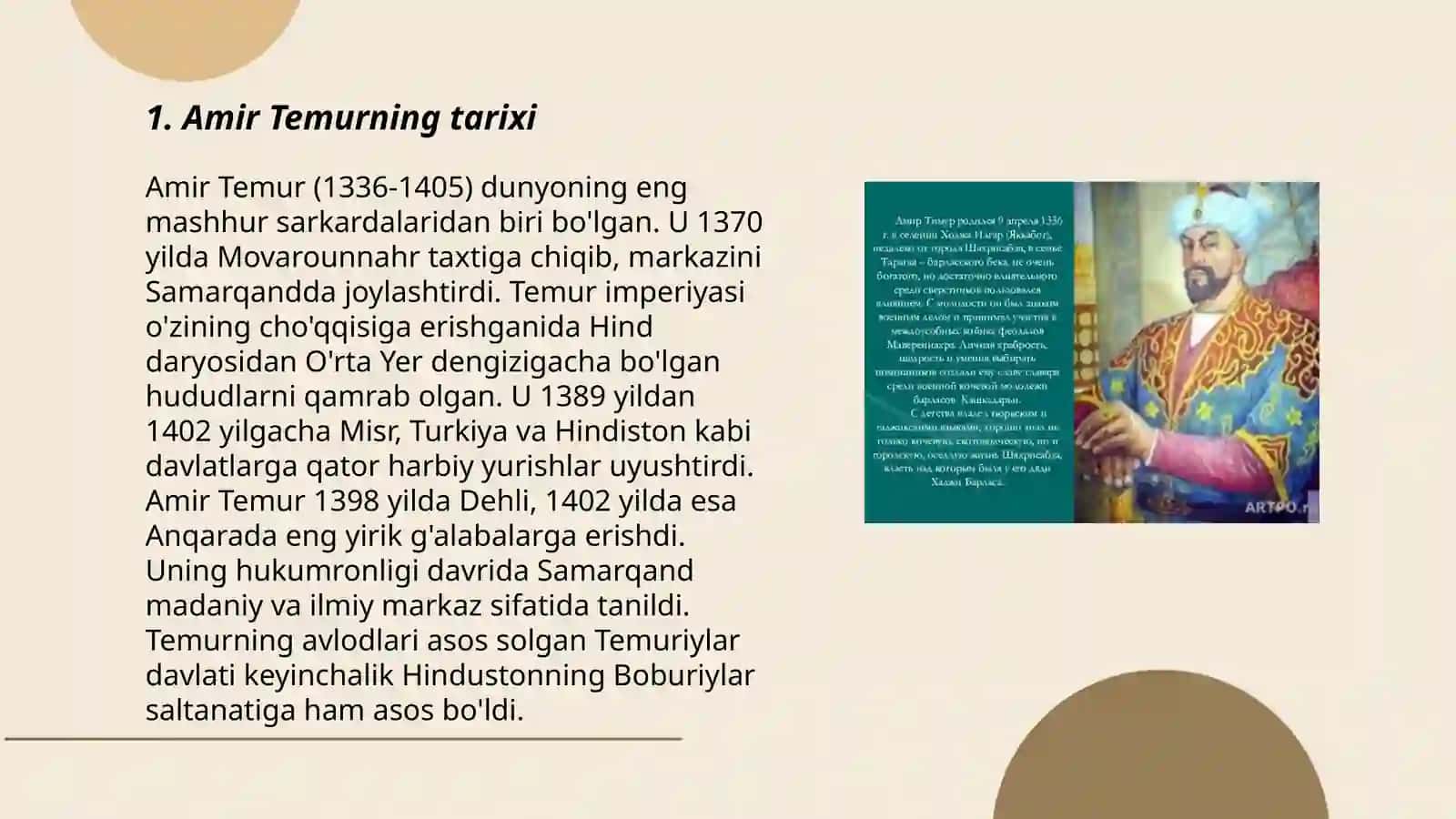 Amir Temur hayoti 3