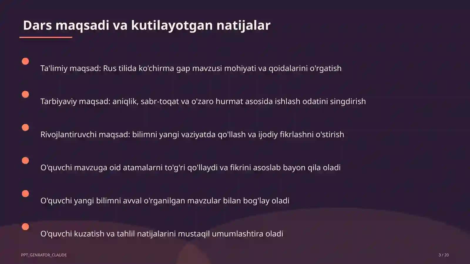 Rus tilida ko'chirma gap (9-sinf) 3