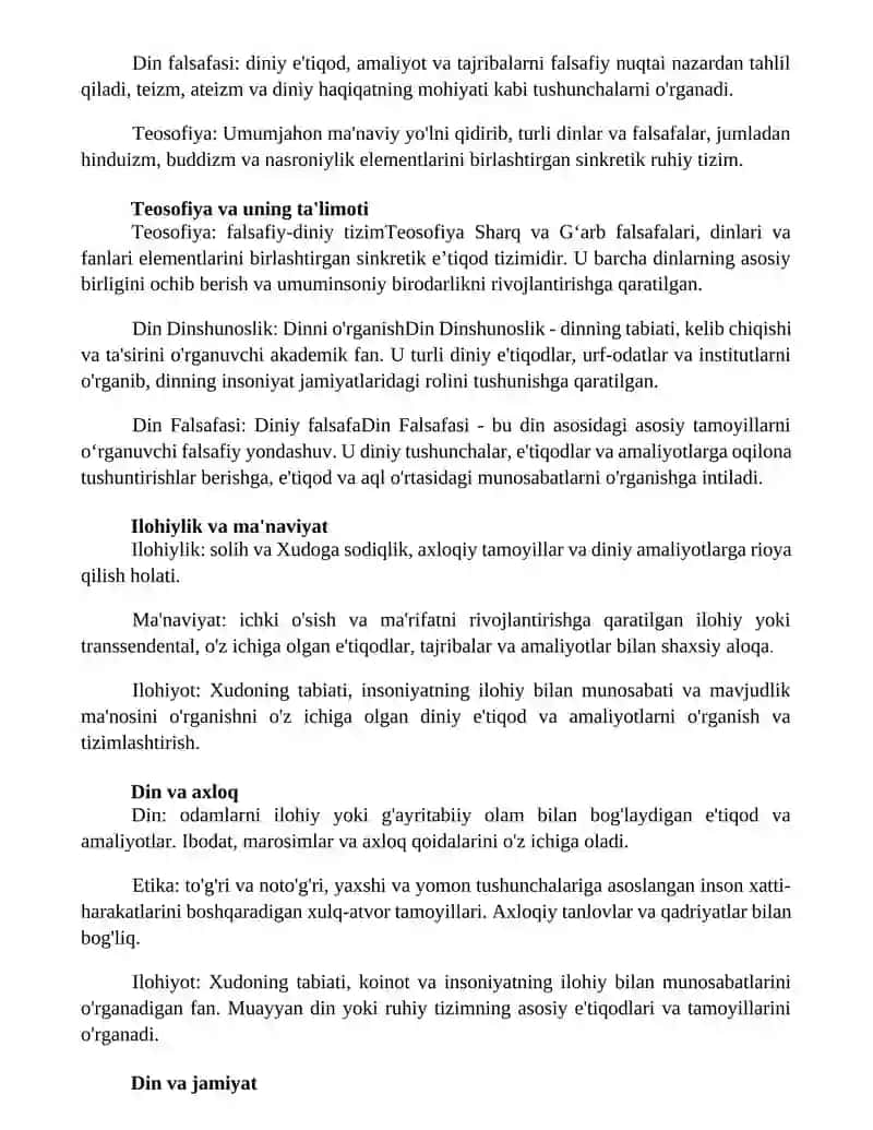 Din Dinshunoslik Din Falsafasi Teologiya Teosofiya Xudojoylik 3