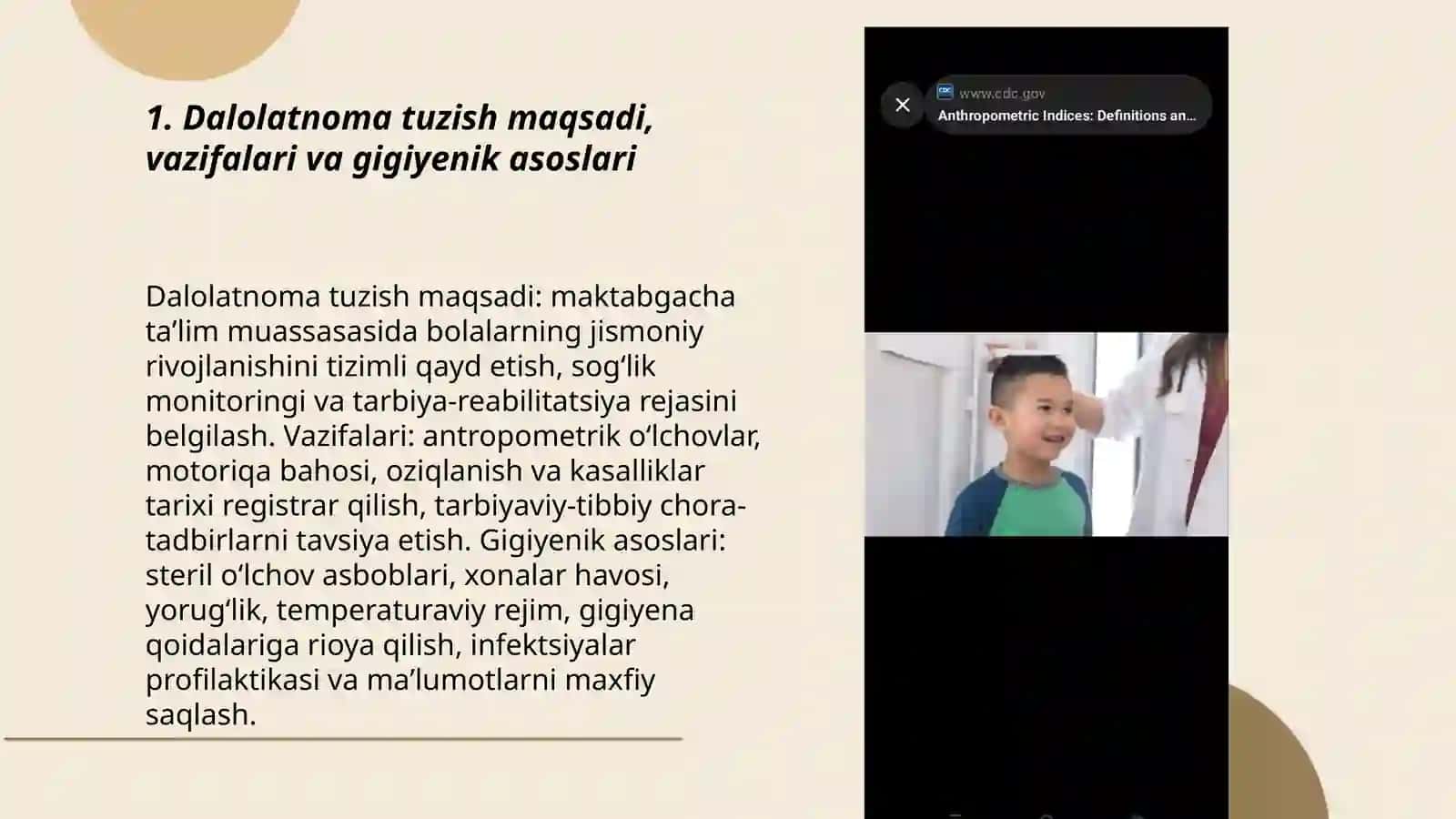 MAKTABGACHA TAʼLIM MUASSASALARIDA BOLALARNING JISMONIY RIVOJLANISHINI BAHOLASH (DALOLATNOMA TUZISH) 3