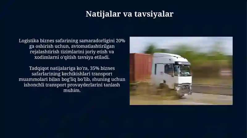 Logistika Biznes Safarining Hisobotlari 3