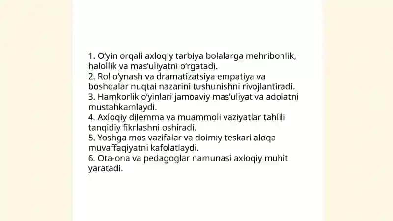 Oʻyin usuli:Bolalarni tarbiyalashda oʻyinlardan foydalanish 3