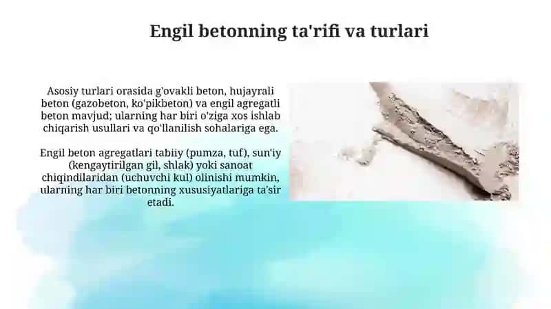 Yengil beton xossalariyevrokodlarbóyicha 3