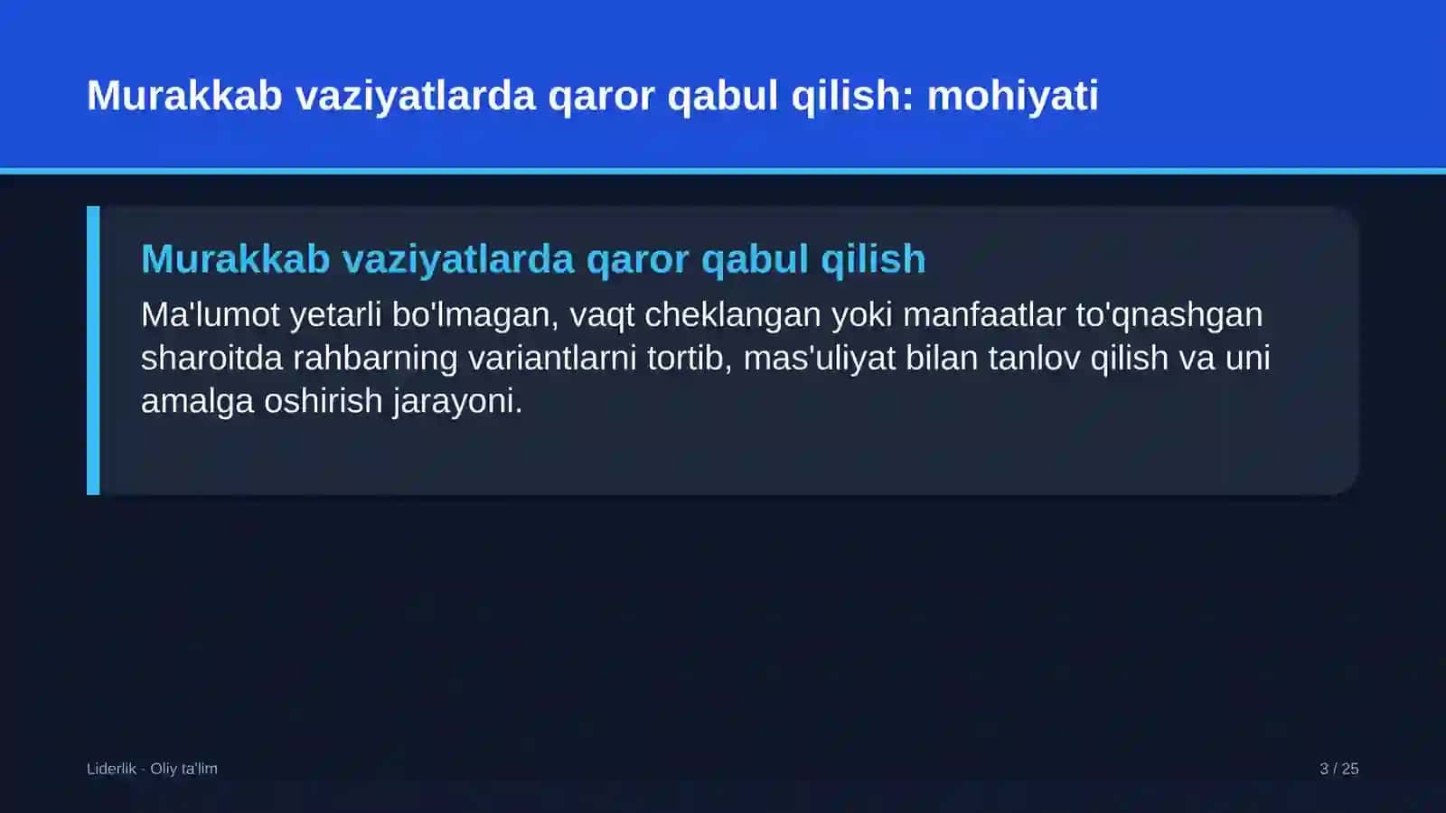 matbuot xizmatlarida liderlikda murakkab vaziyatlarda qaror qabul qilish 5483 3