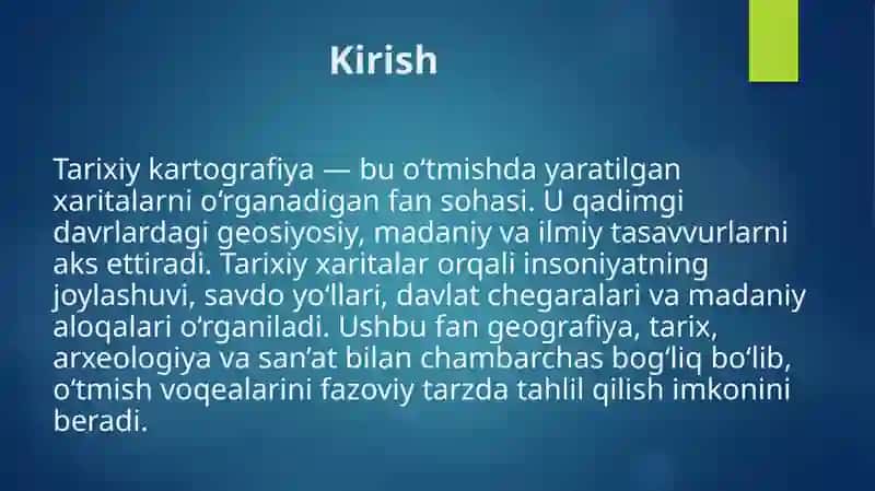 Tarixiy kartografiyaning shakllanishi va tarakkiyoti. 3