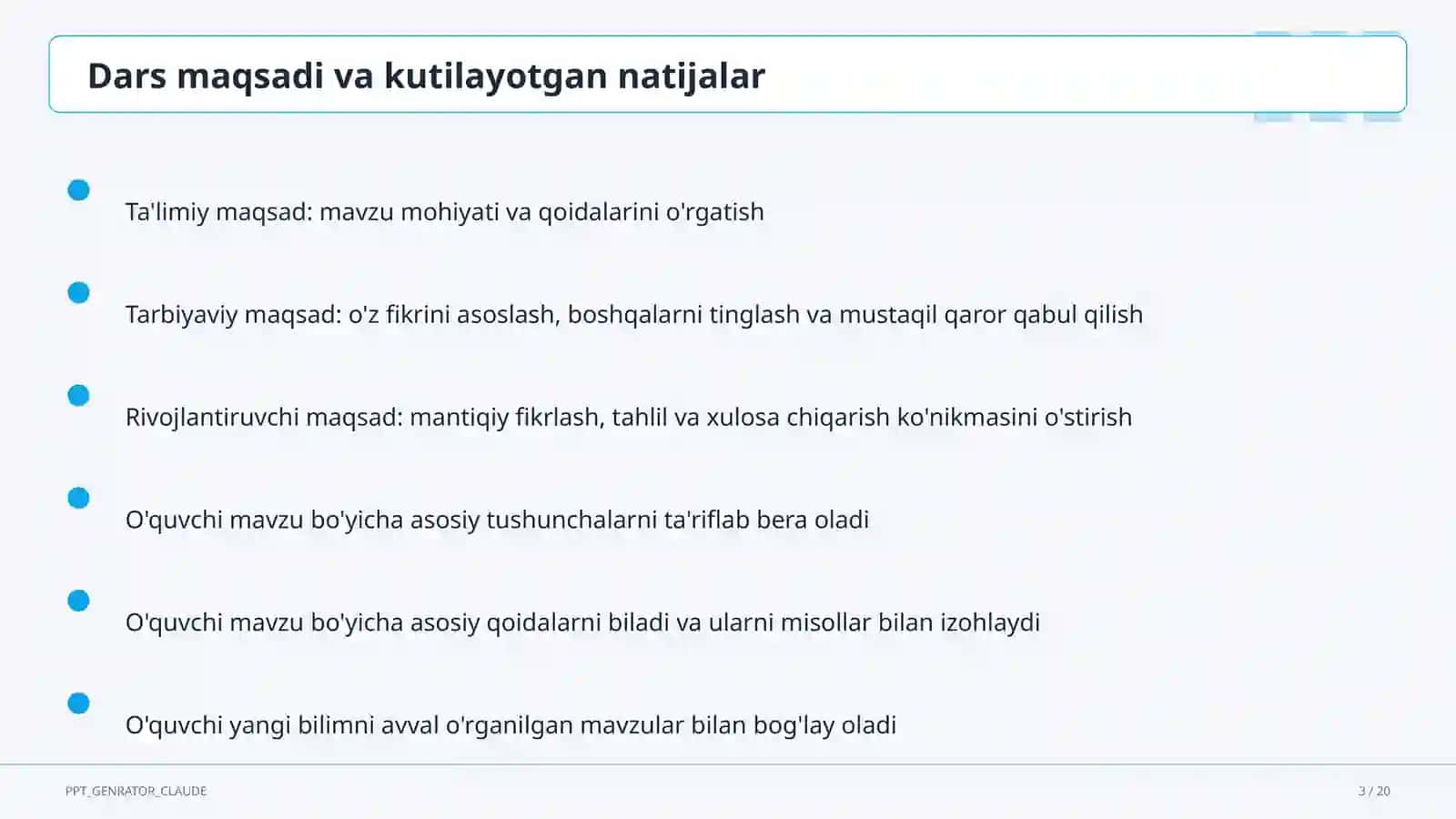 Sinf soati va tarbiyaviy tadbirlar (1-11) 3
