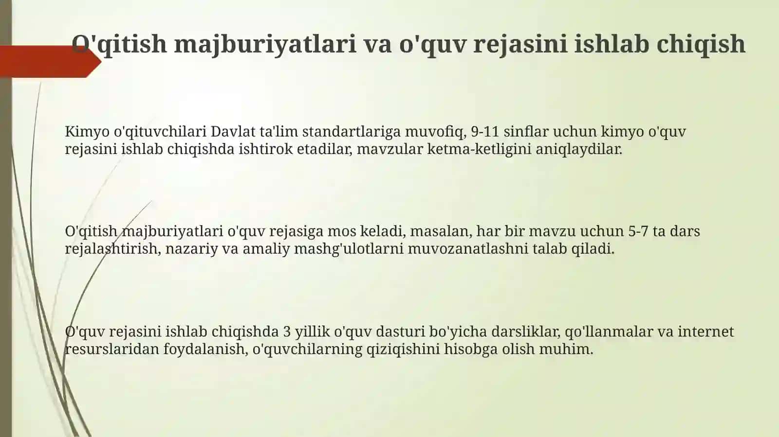 Kimyoo'qituvchisigayuklatilganma'suliyatvavazifalar 3