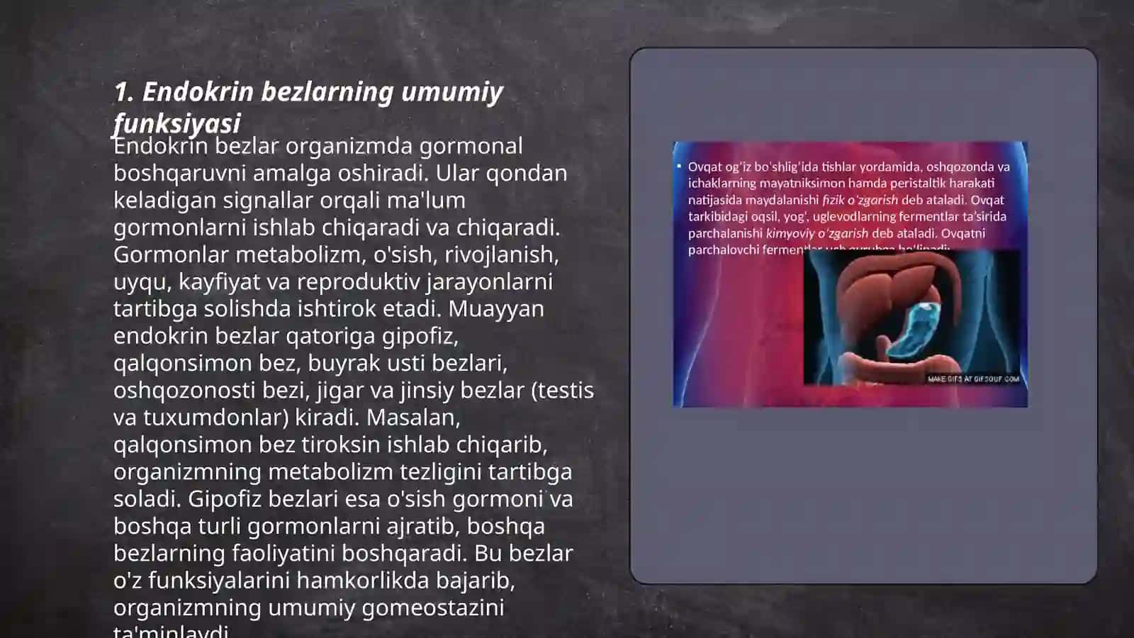 Endokrin bezlar fiziologiyasi.Gipatolamo-gipofizar tizim.Qalqonsimon va qalqonoldi bezi.Buyrakusti bezi fiziologiyasi 3