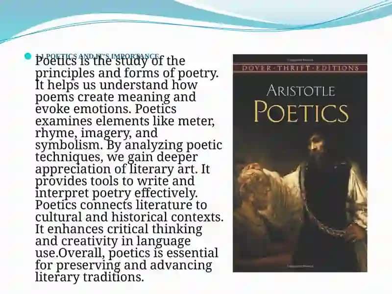 Poetics and Artistic Texts 3