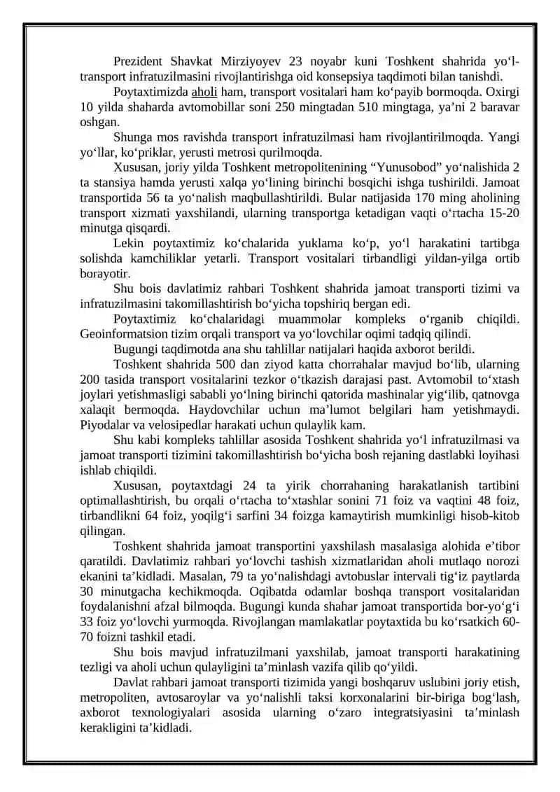O‘ZBEKISTON RESPUBLIKASIDAGI IQTISODIY, IJTIMOIY-SIYOSIY VOQEALARGA DOIR MA’LUMOTLAR 3