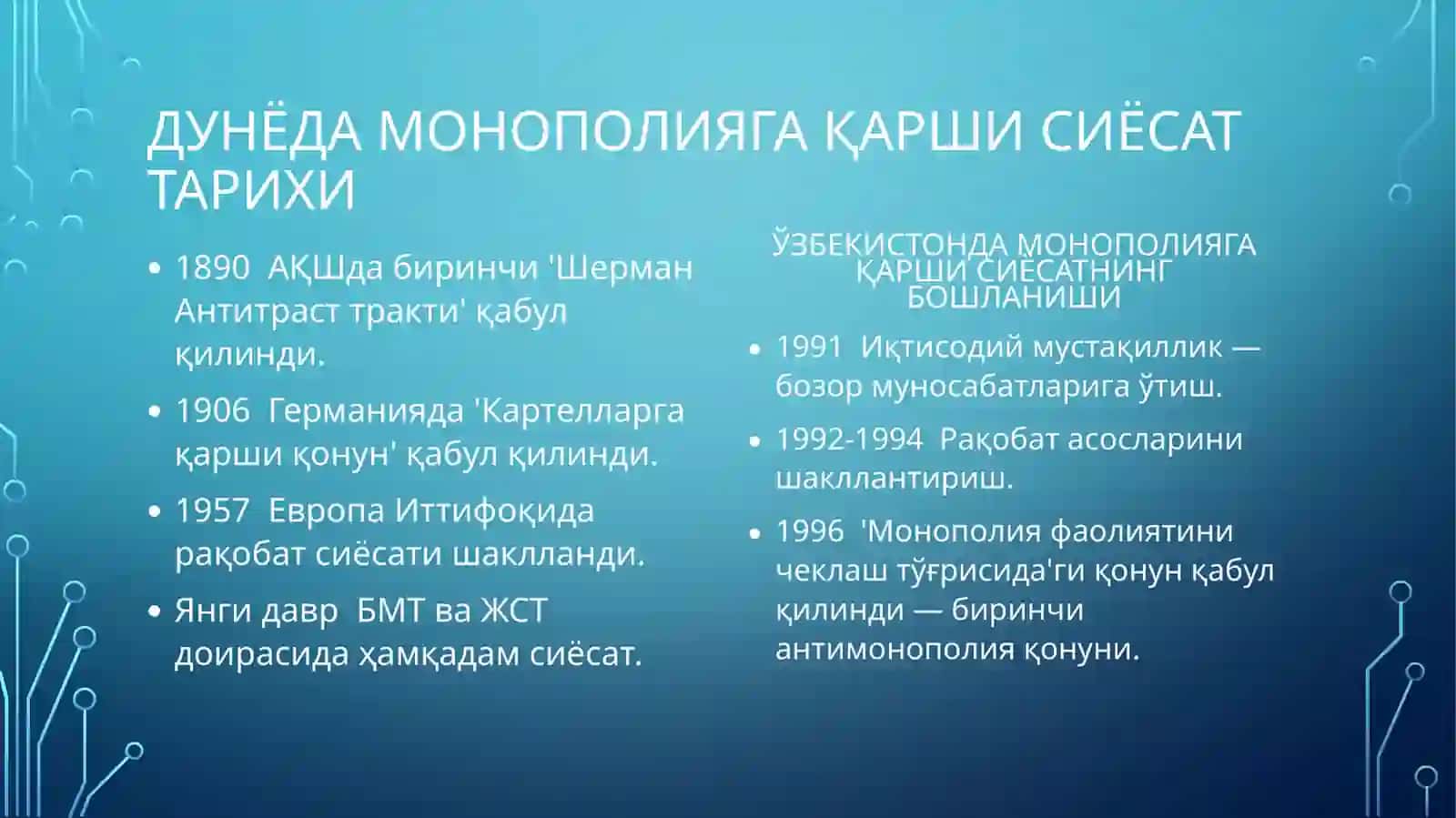 Monopoliyaga qarshi siyosat 3