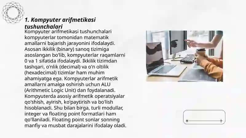 Kompyuterda axborotlarni qayta ishlashning arifmetik asoslari 3