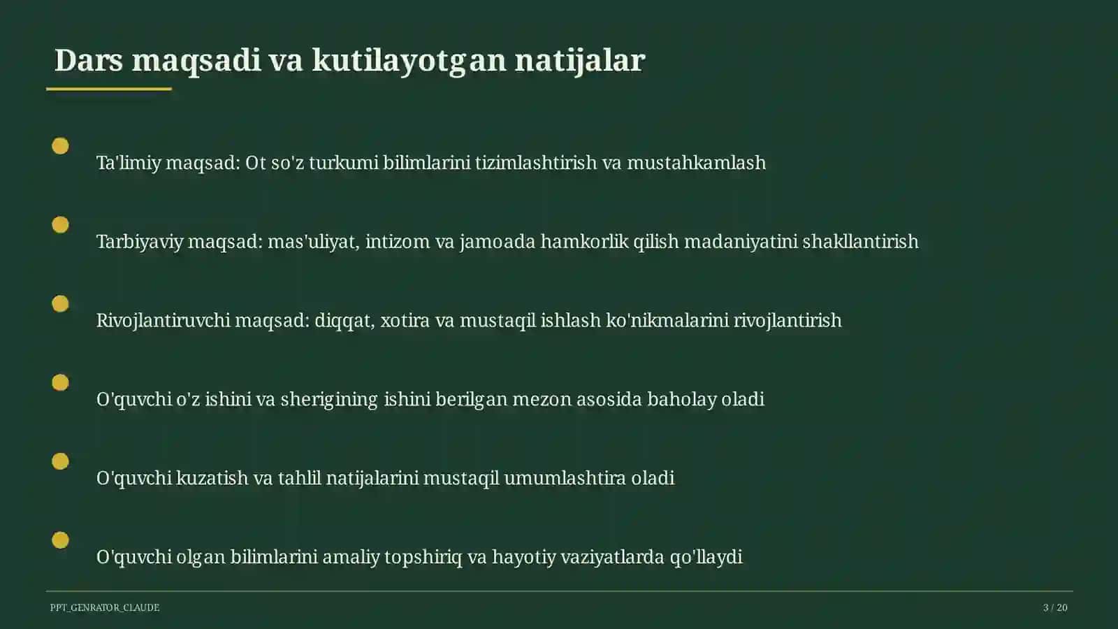 Ot so'z turkumi (3-sinf) 3