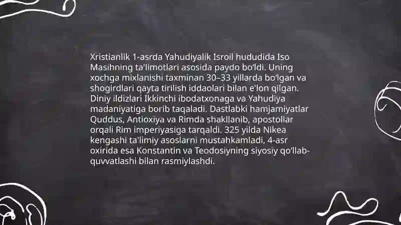Xristiyanlk dini tarixi va gʻoyalari 3