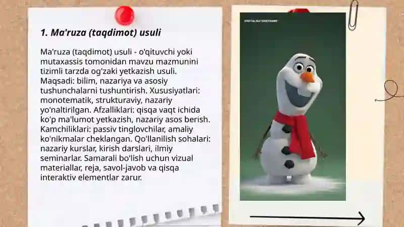 Ma'ruza (taqdimot) usuli 3