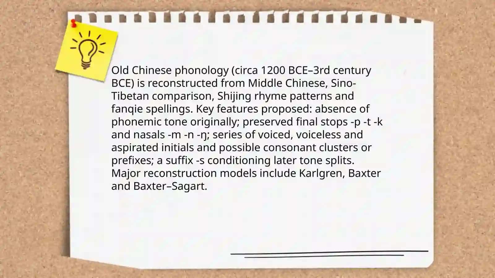 Plan: Old Chinese phonology 3