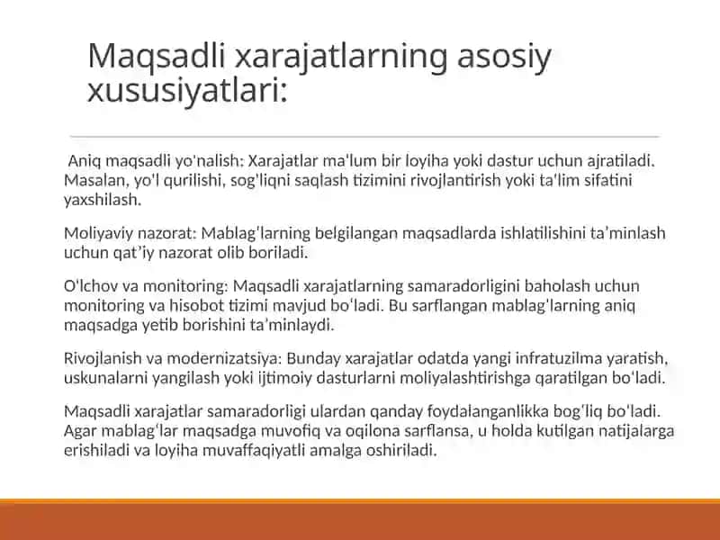 Maqsadli xarajatlarni hisoblash 3