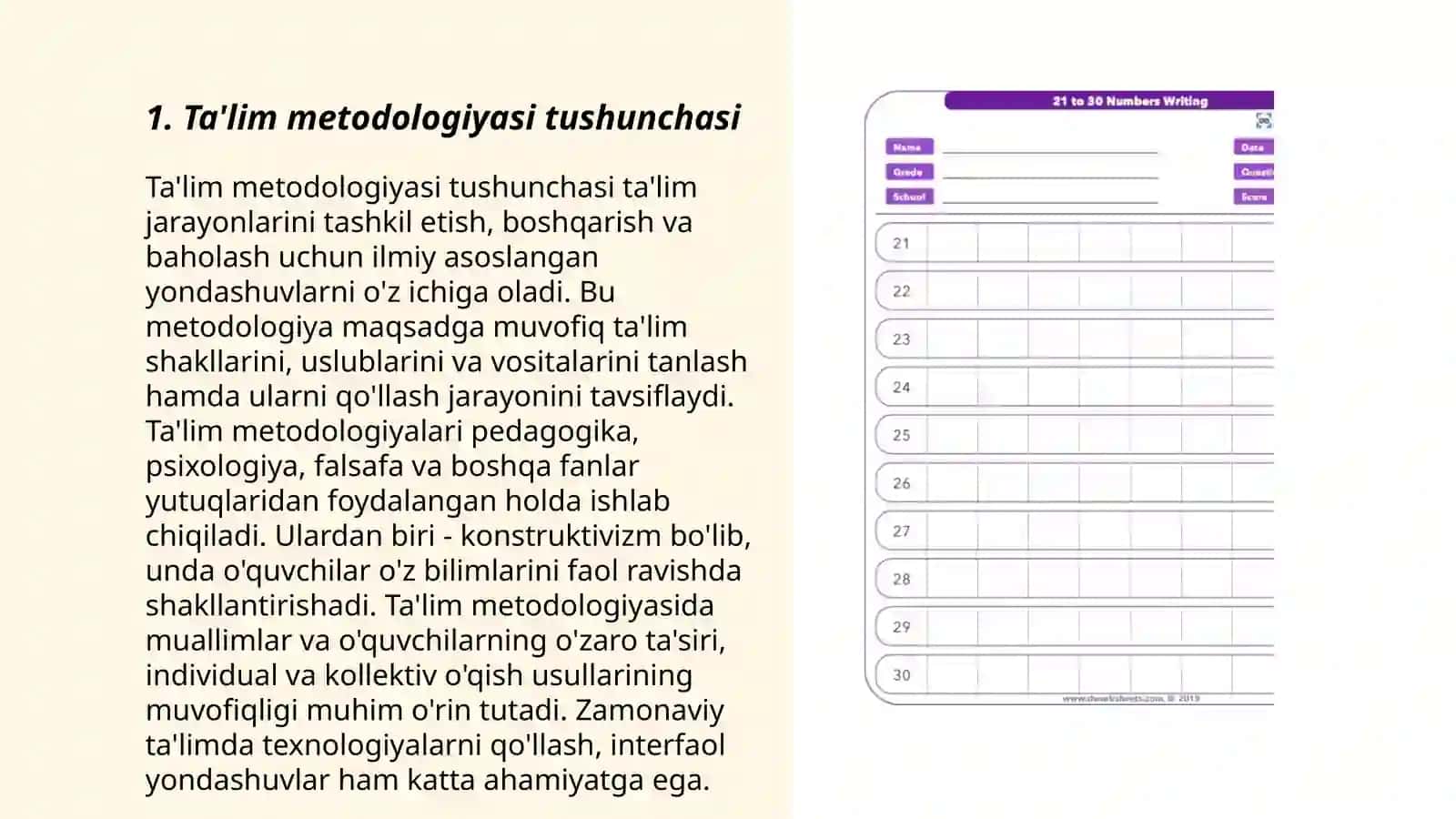 Taʼlimda metodologik yaxlitlikni Power Point dasturida yoritib berish 3