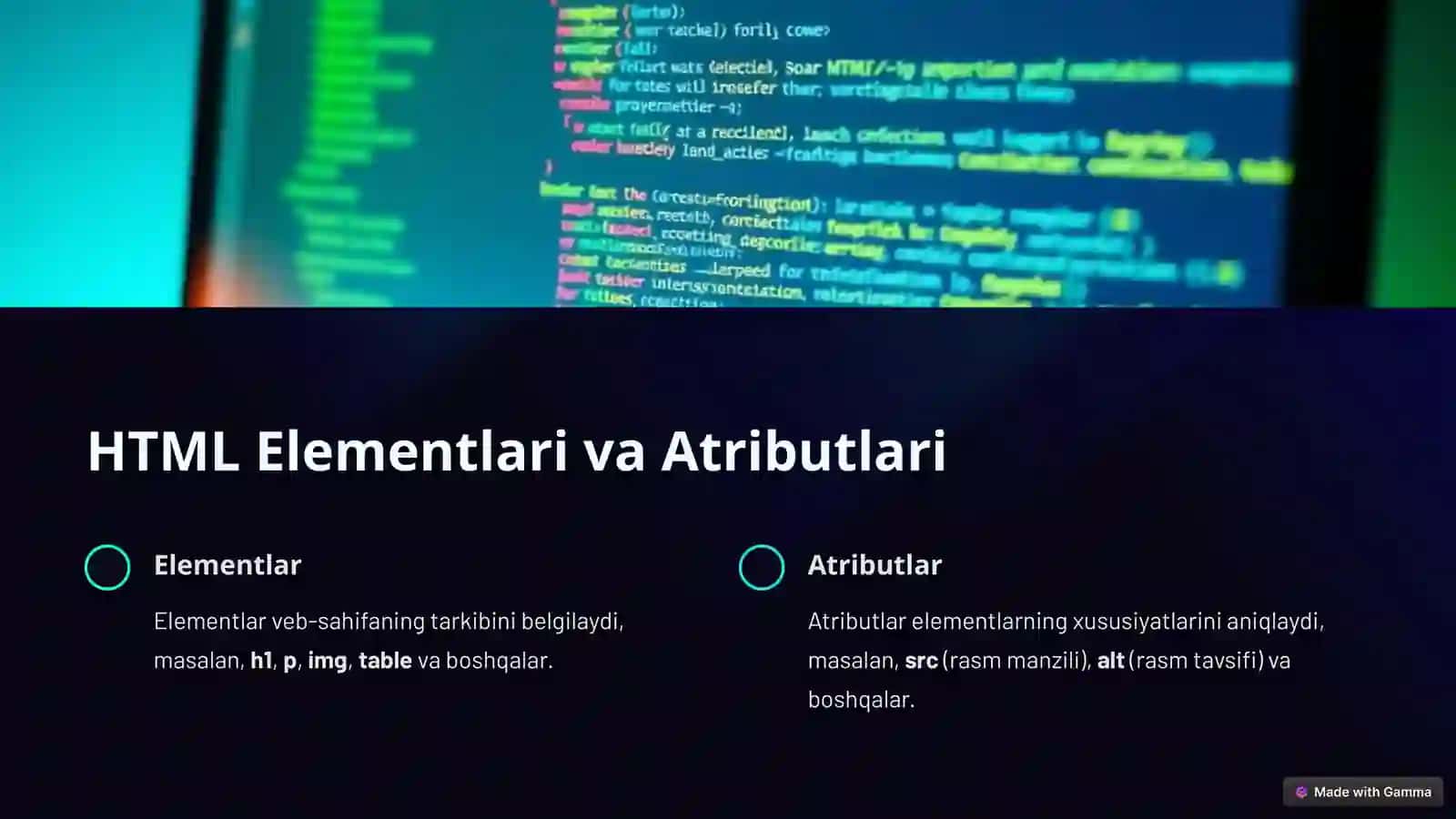 HTML Formatlash: Asoslar 3