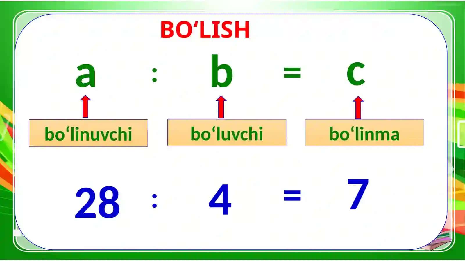 4-sinf Matematika Ko'p xonali sonlarni uch xonali songa bo'lish taqdimot 3