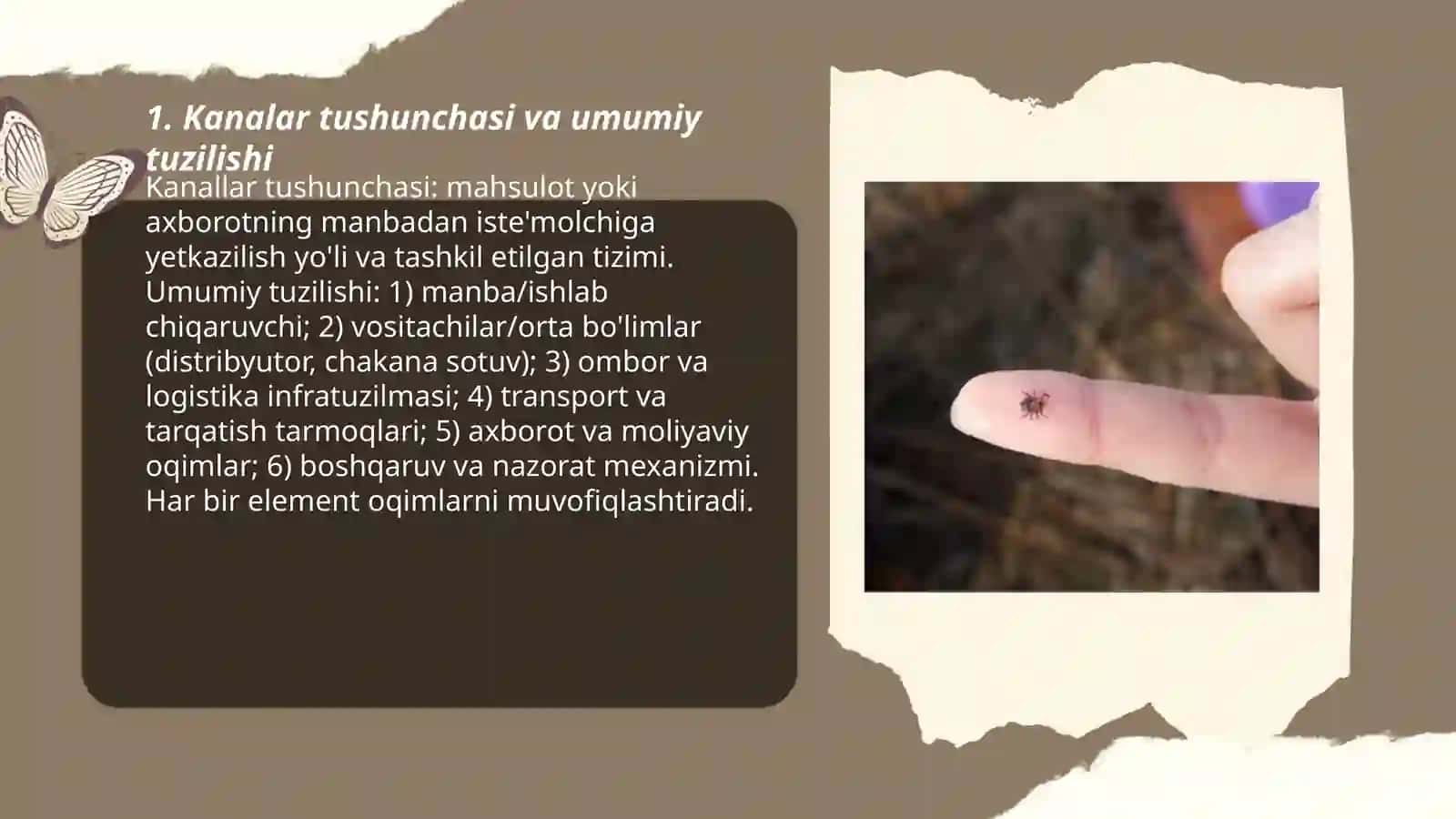 Kanalar tuzilishi, xususiyatlari, asosiy guruhlari, yaylov kanalari, kassaliklarni tarqatishda kanalarning roʻli 3