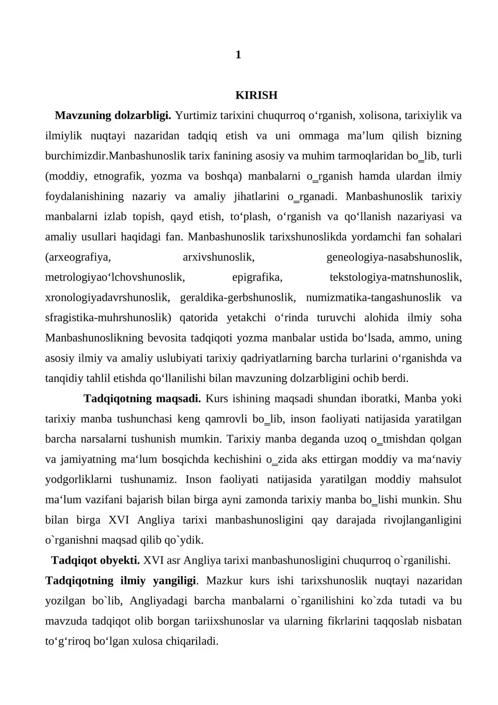 XVI ASR ANGLIYA TARIXI MANBASHUNOSLIGI 3