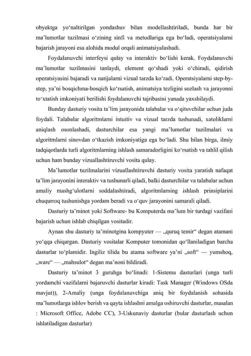 MA'LUMOLAR TUZILMALARINI VIZUALLASHTIRUVCHI DASTRUIY VOSITA YARATISH 3