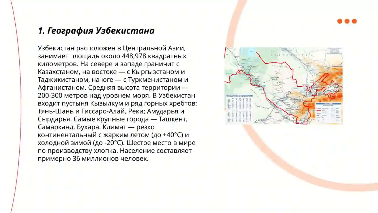 Карта Узбекистана 3