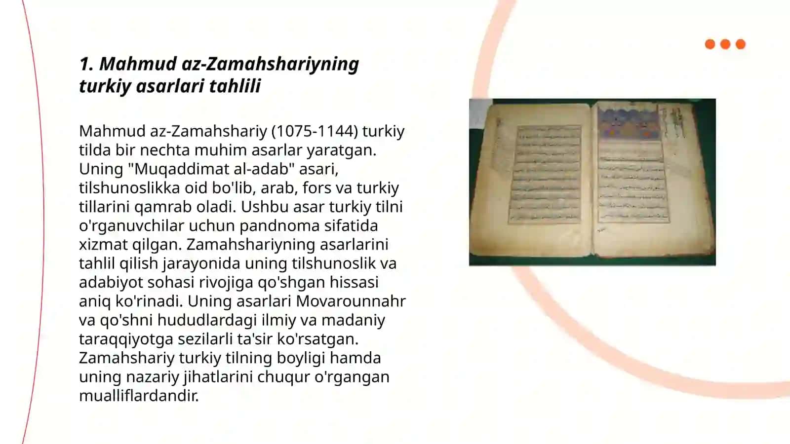 Mahmud az Zamahshariyning turkiy asarlari tahlili 3