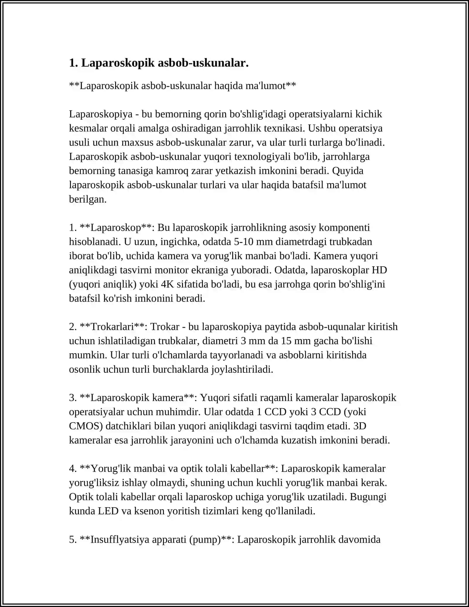 ZAMONAVIY XIRURGIK ASBOB USKUNA VA MOSLAMALAR 3